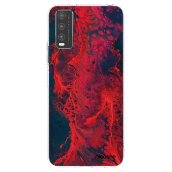 Picasee silikónový prehľadný obal pre Vivo Y20s - Organic red