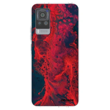 Picasee silikónový prehľadný obal pre Vivo X60 Pro 5G - Organic red