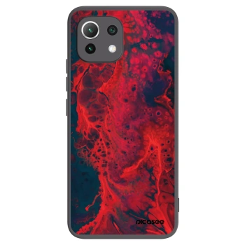 Picasee silikónový čierny obal pre Xiaomi 11 Lite 5G NE - Organic red