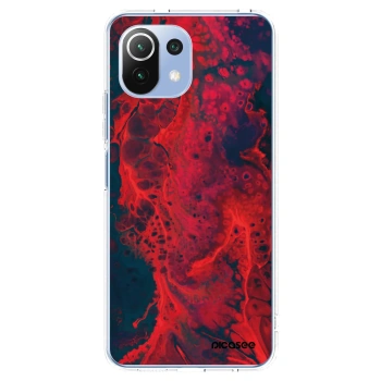 Picasee silikónový prehľadný obal pre Xiaomi 11 Lite 5G NE - Organic red