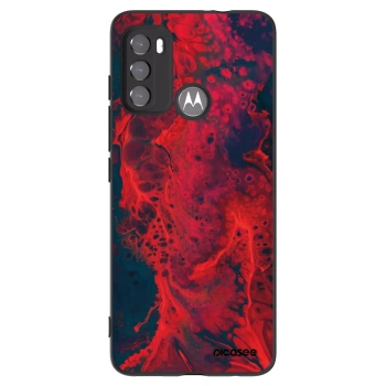 Picasee silikónový čierny obal pre Motorola Moto G60 - Organic red