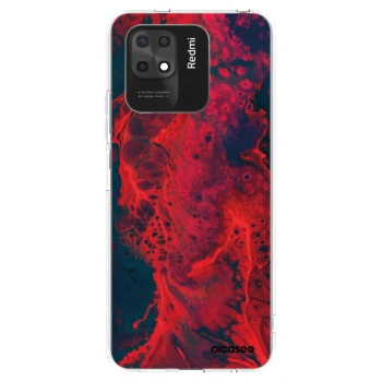 Picasee silikónový prehľadný obal pre Xiaomi Redmi 10C - Organic red