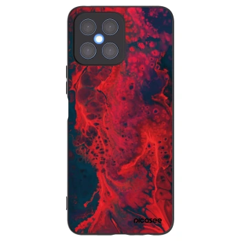 Picasee silikónový čierny obal pre Honor X8 4G - Organic red