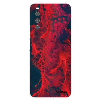 Picasee silikónový prehľadný obal pre Sony Xperia 10 IV 5G - Organic red