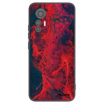 Picasee silikónový čierny obal pre Xiaomi 12 Lite - Organic red
