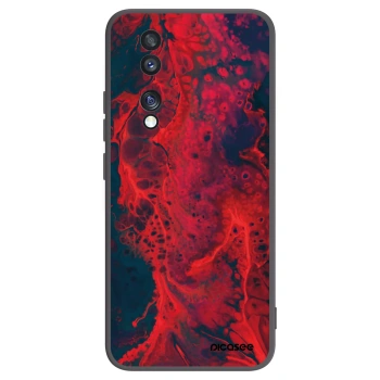 Picasee silikónový čierny obal pre Honor 70 - Organic red