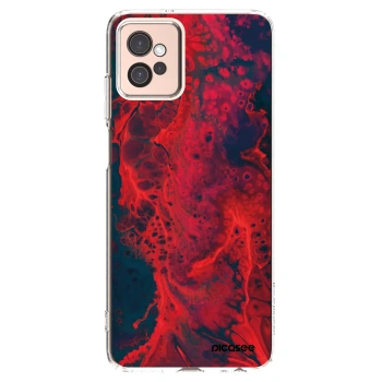 Picasee silikónový prehľadný obal pre Motorola Moto G32 - Organic red