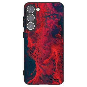 Picasee silikónový čierny obal pre Samsung Galaxy S23+ 5G - Organic red