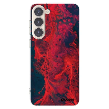 Picasee silikónový prehľadný obal pre Samsung Galaxy S23+ 5G - Organic red