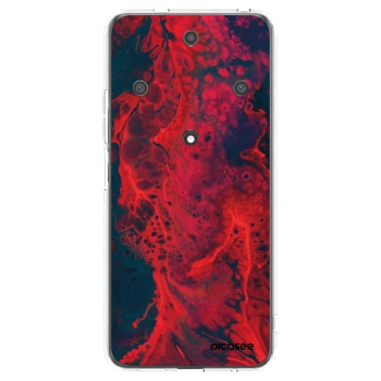 Picasee silikónový prehľadný obal pre Honor Magic5 Lite 5G - Organic red