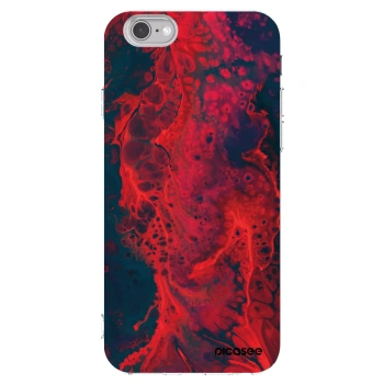 Picasee silikónový prehľadný obal pre Apple iPhone 6/6S - Organic red