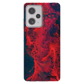 Picasee silikónový prehľadný obal pre Xiaomi Redmi Note 12 Pro+ 5G - Organic red