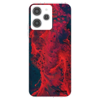 Picasee silikónový prehľadný obal pre Xiaomi Redmi 12 4G - Organic red