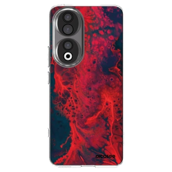 Picasee silikónový prehľadný obal pre Honor 90 5G - Organic red