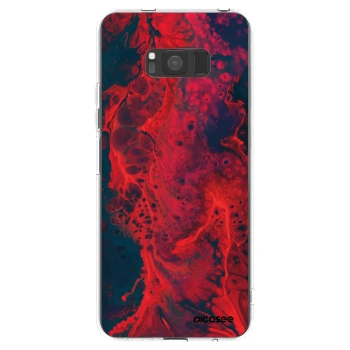 Picasee silikónový prehľadný obal pre Samsung Galaxy S8 G950F - Organic red