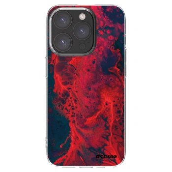 Picasee silikónový prehľadný obal pre Apple iPhone 15 Pro - Organic red