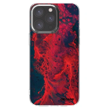 Picasee silikónový prehľadný obal pre Apple iPhone 15 Pro Max - Organic red