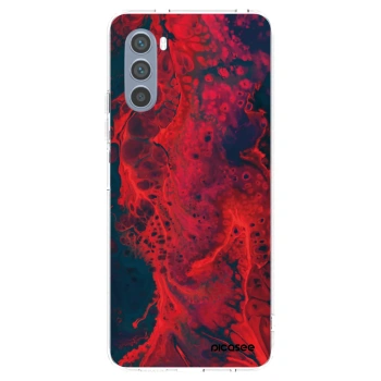 Picasee silikónový prehľadný obal pre Motorola Moto G62 - Organic red