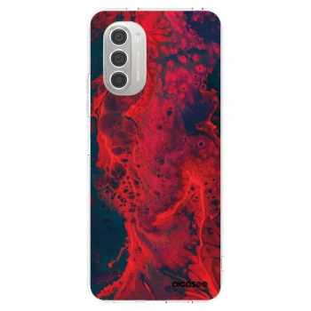 Picasee silikónový prehľadný obal pre Motorola Moto G51 - Organic red