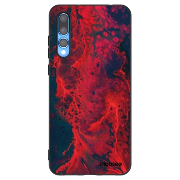 Picasee silikónový čierny obal pre Huawei P20 Pro - Organic red