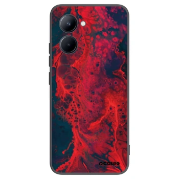 Picasee silikónový čierny obal pre Realme C33 (2023) - Organic red