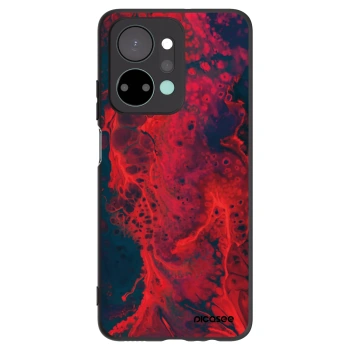 Picasee silikónový čierny obal pre Honor X7a - Organic red