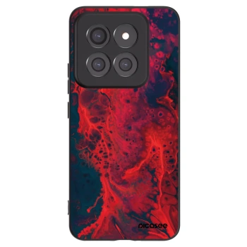 Picasee silikónový čierny obal pre Xiaomi 14 Pro - Organic red