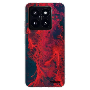 Picasee silikónový prehľadný obal pre Xiaomi 14 Pro - Organic red