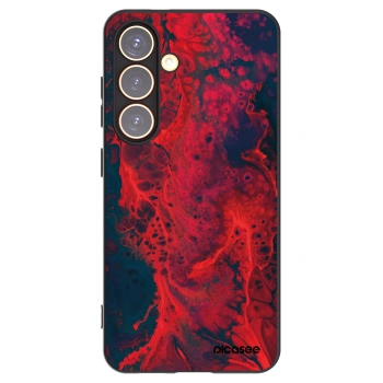 Picasee silikónový čierny obal pre Samsung Galaxy S24 S921B 5G - Organic red