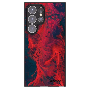 Picasee silikónový čierny obal pre Samsung Galaxy S24 Ultra S928B 5G - Organic red