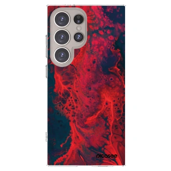 Picasee silikónový prehľadný obal pre Samsung Galaxy S24 Ultra S928B 5G - Organic red