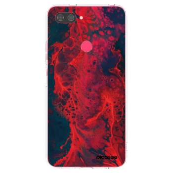 Picasee silikónový prehľadný obal pre Xiaomi Mi 8 Lite - Organic red