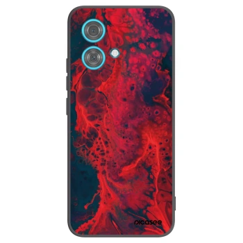 Picasee silikónový čierny obal pre Motorola Edge 40 Neo - Organic red