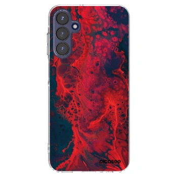 Picasee silikónový prehľadný obal pre Samsung Galaxy A15 A155F 4G - Organic red