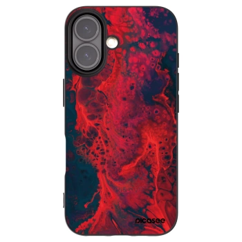 Picasee silikónový čierny obal pre Apple iPhone 16 - Organic red