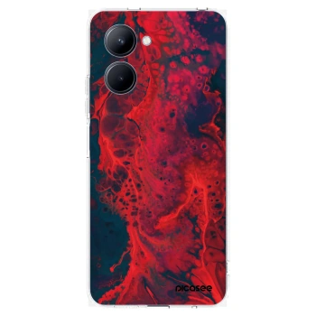 Picasee silikónový prehľadný obal pre Realme C33 (2023) - Organic red
