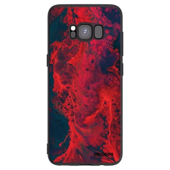 Picasee silikónový čierny obal pre Samsung Galaxy S8 G950F - Organic red