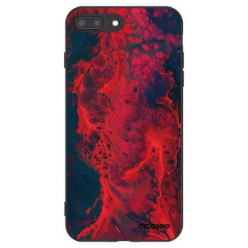 Picasee silikónový čierny obal pre Apple iPhone 7 Plus - Organic red