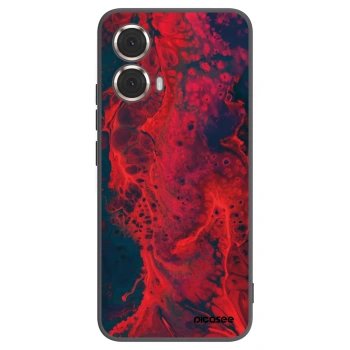 Picasee silikónový čierny obal pre Motorola Moto G85 - Organic red