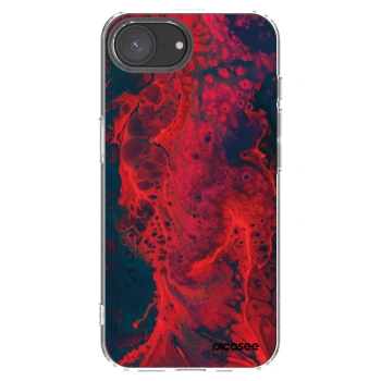 Picasee silikónový prehľadný obal pre Apple iPhone 16e - Organic red