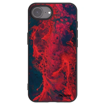 Picasee silikónový čierny obal pre Apple iPhone 16e - Organic red