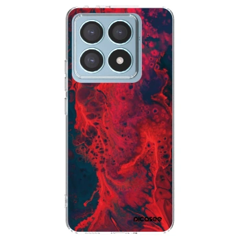 Picasee silikónový prehľadný obal pre Xiaomi 14T Pro - Organic red