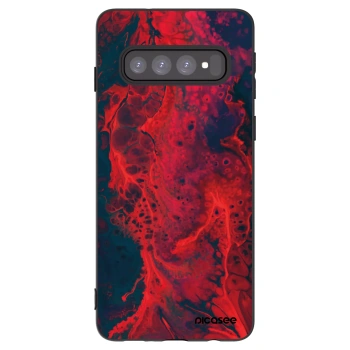 Picasee silikónový čierny obal pre Samsung Galaxy S10 G973 - Organic red