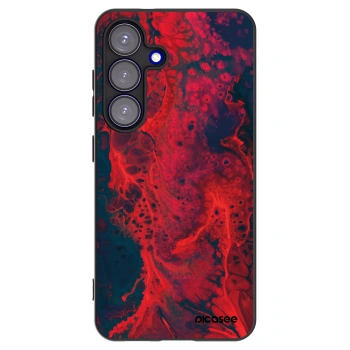 Picasee silikónový čierny obal pre Samsung Galaxy S25 5G - Organic red