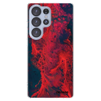 Picasee silikónový prehľadný obal pre Samsung Galaxy S25 Ultra 5G - Organic red