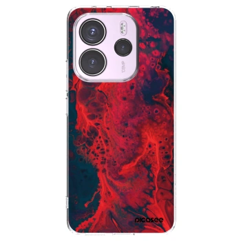Picasee silikónový prehľadný obal pre Xiaomi Redmi Note 14 4G - Organic red