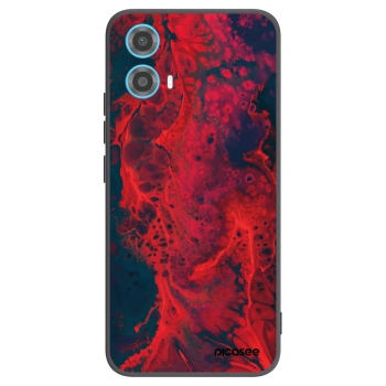 Picasee silikónový čierny obal pre Motorola Moto G34 5G - Organic red