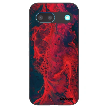 Picasee silikónový čierny obal pre Google Pixel 8 - Organic red