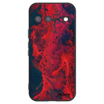 Picasee silikónový čierny obal pre Google Pixel 9 - Organic red