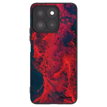 Picasee silikónový čierny obal pre Honor X8c - Organic red
